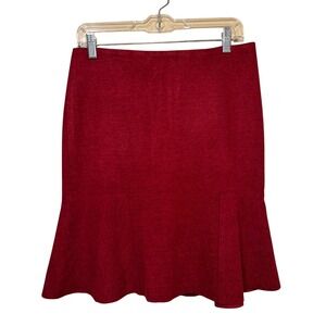 Elie Tahari Skirt‎ Red Size 6 Wool Blend A Line Career Classic Workwear